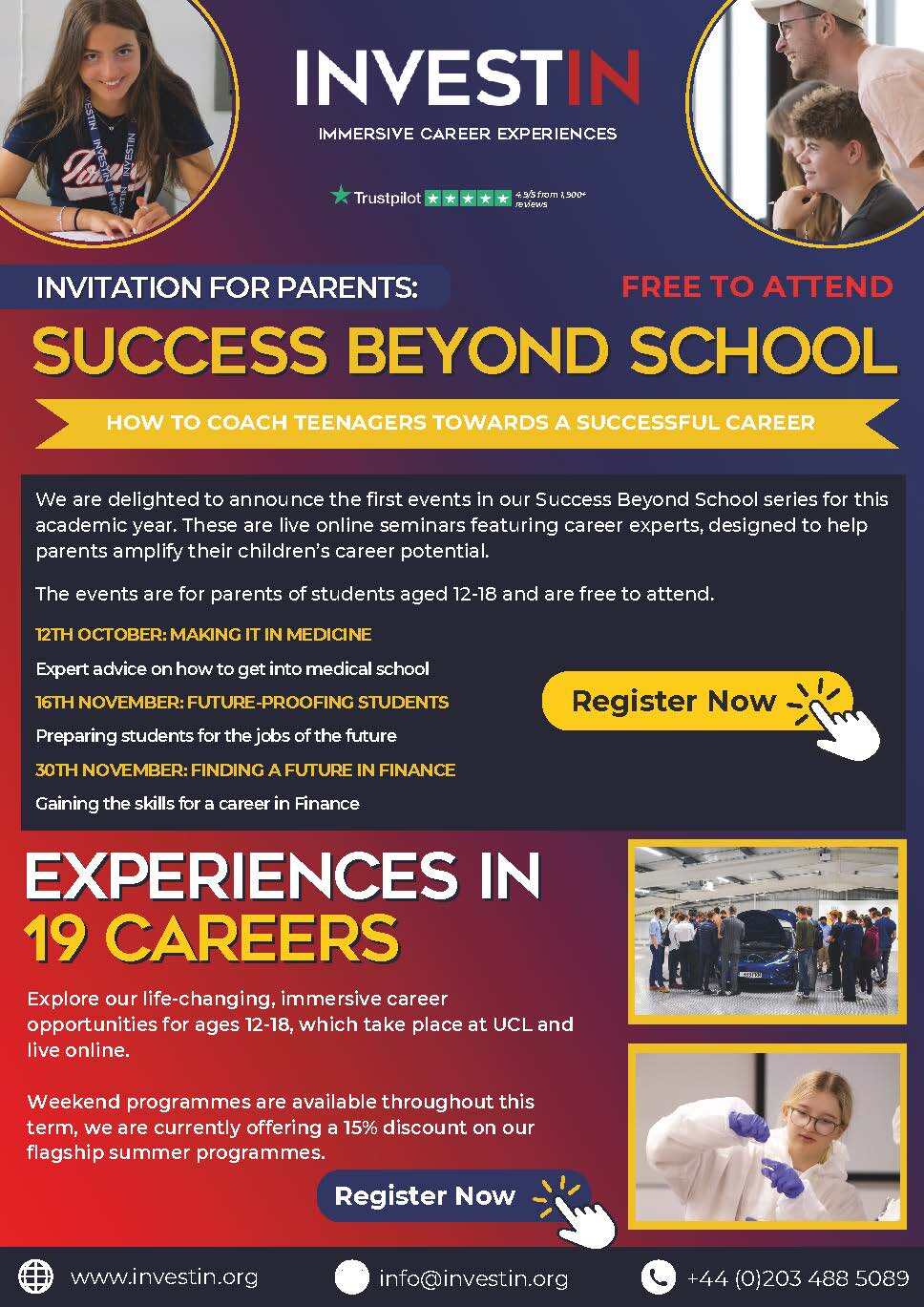 Success Beyond School   Parent Invite 2