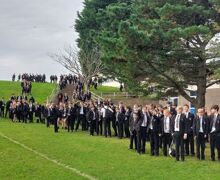 Spectators looking on